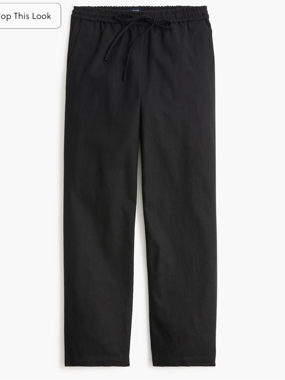 J. Crew Factory Linen Blend Slim Wide Leg Drawstring Pants - Picture 4 of 6
